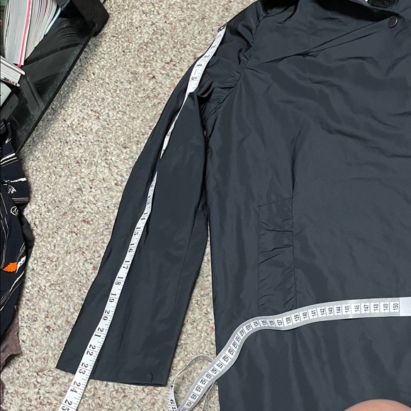 Hilary radley Women's Black hidden Hood long rain/spring/fall Jacket- nwt - Picture 6 of 13
